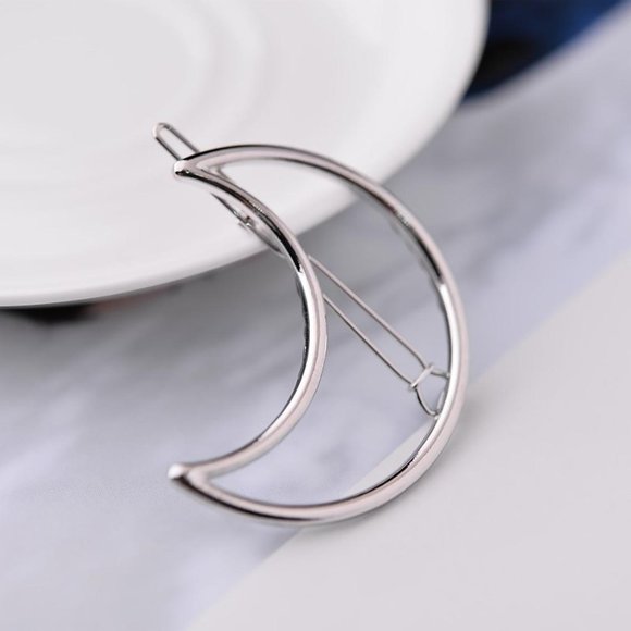 Boho "Moon Phase" Minimalist Crescent Hair Clip - Picture 6 of 11